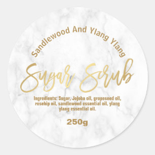 Sticker Rond Le sucre personnalisable frottent l'étiquette