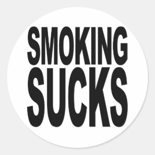 Sticker Rond Le tabagisme suce