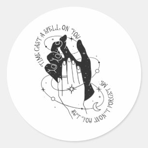 Sticker Rond Le temps vous a jeté un sort mais vous ne m'oublie