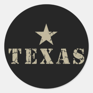 Sticker Rond Le Texas, l'État de la Lone Star