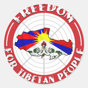 Sticker Rond le Thibet libre