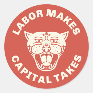 Sticker Rond Le travail fait des prises de capital