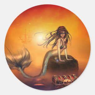 Sticker Rond Le trésor des sirènes