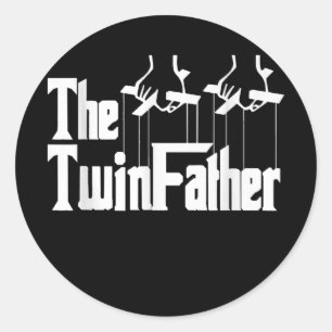 Sticker Rond Le TwinPère drôle père de jumeaux drôle papa