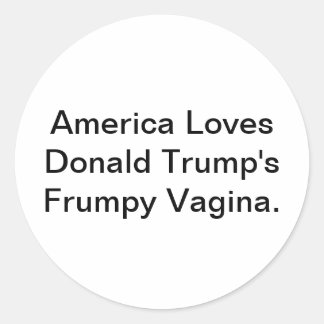 Sticker Rond Le Vagin Frumpy de Trump Hankamer Artjunkhaus Band