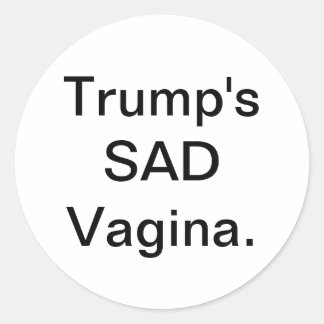 Sticker Rond Le Vagin Triste de Trump Hankamer Artjunkhaus Band