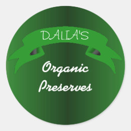 Sticker Rond Le vert préserve l'étiquette de gelée et de