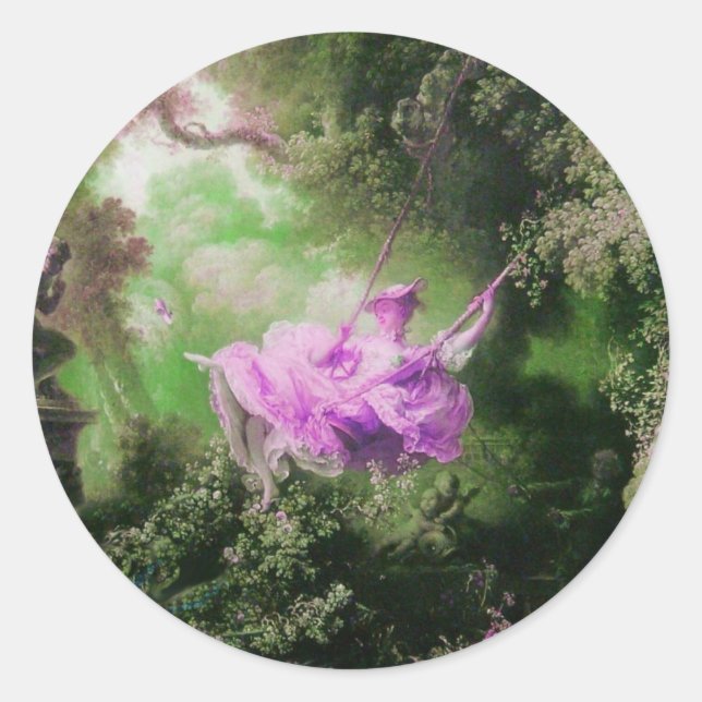 Sticker Rond LE violet vert SWING violet violet (Devant)