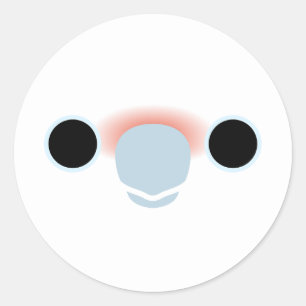 Sticker Rond Le visage du cockatoo de Goffin