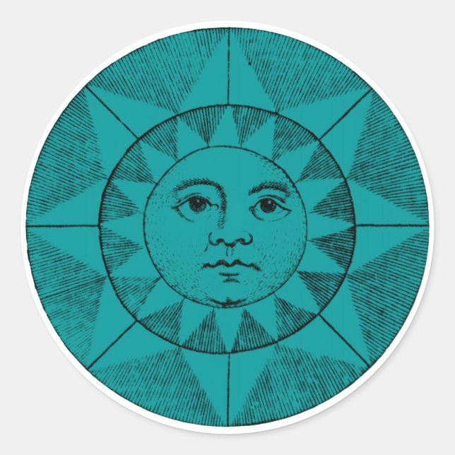 Sticker Rond le visage du soleil (Devant)