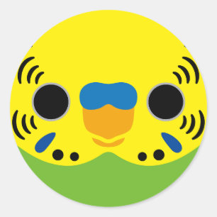 Sticker Rond Le visage d'un bourgeois mâle normal