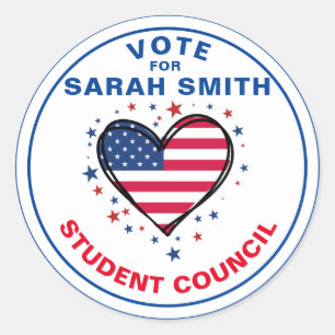 Sticker Rond Le vote fabuleux pour le président de classe : HEA