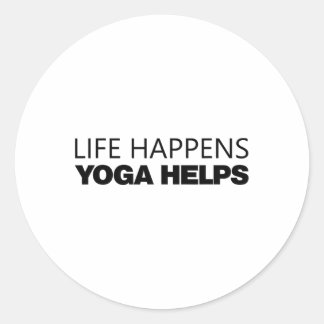 Sticker Rond Le Yoga Aide à Vivre _14