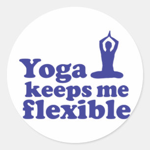 Sticker Rond Le Yoga me garde flexible