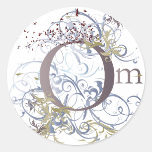 Sticker Rond Le yoga parlent : L'OM de tourbillonnement