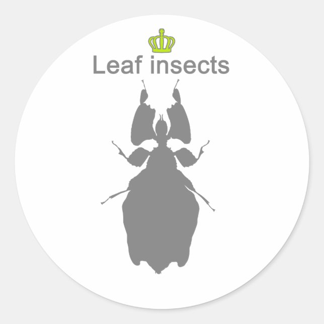 Sticker Rond Leaf insects g5 (Devant)