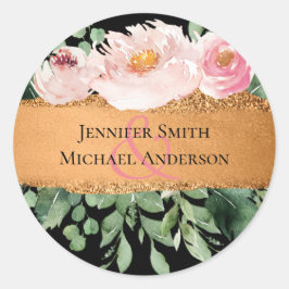 Sticker Rond LeahG Budget Rose Glamor Girly Mariage