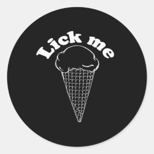 STICKER ROND LÉCHEZ-MOI
