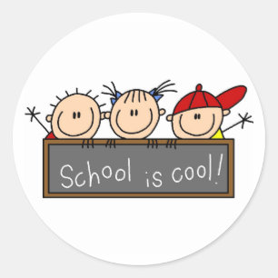 Sticker Rond L'école est Cool