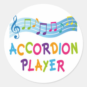 STICKER ROND LECTEUR D'ACCORDION COLORÉ