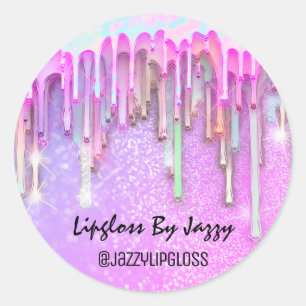 Sticker Rond Lecteurs de maquillage Lipgloss Emballage Cosmétiq