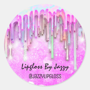 Sticker Rond Lecteurs de maquillage Lipgloss Emballage Parties