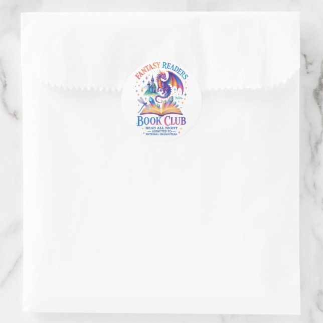 Sticker Rond Lecteurs d'Imaginaire... (Sac)