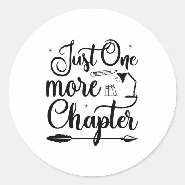 Sticker Rond Lecture Art Juste Un Autre Chapitre (Devant)