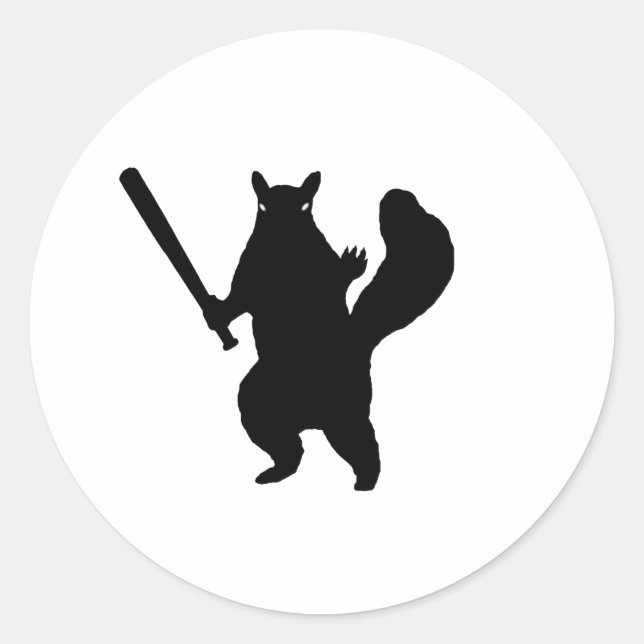 Sticker Rond L'écureuil en colère dit : "Apporte-le." (Devant)
