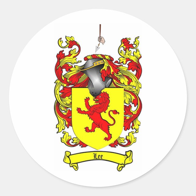 STICKER ROND LEE FAMILLE CREST - LEE COAT D'ARMES (Devant)