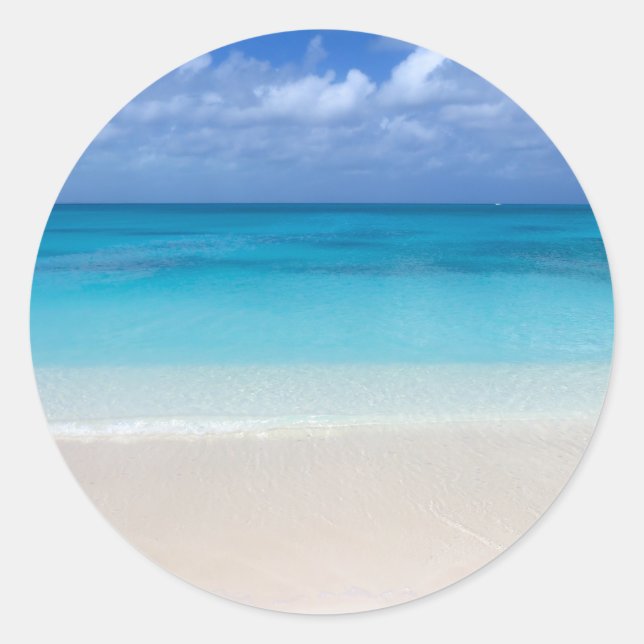 Sticker Rond Leeward Beach | Turks and Caicos Photo (Devant)