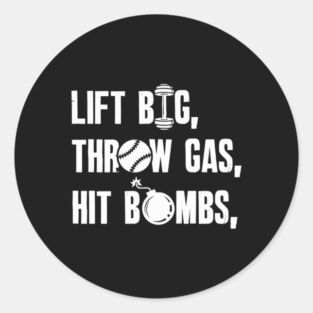 Sticker Rond Left Big Thgas A Frappé Les Bombes Dit (Devant)