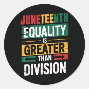 Sticker Rond L'Égalité Est Supérieure À La Division 1865