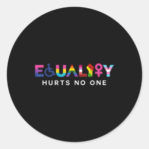 Sticker Rond L'égalité ne fait de mal à personne