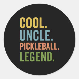 Sticker Rond Légende cool oncle pickleball