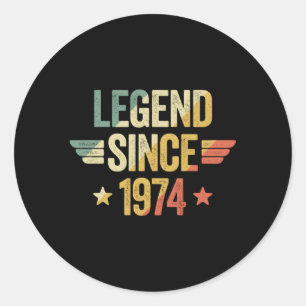 Sticker Rond Légende depuis 1974
