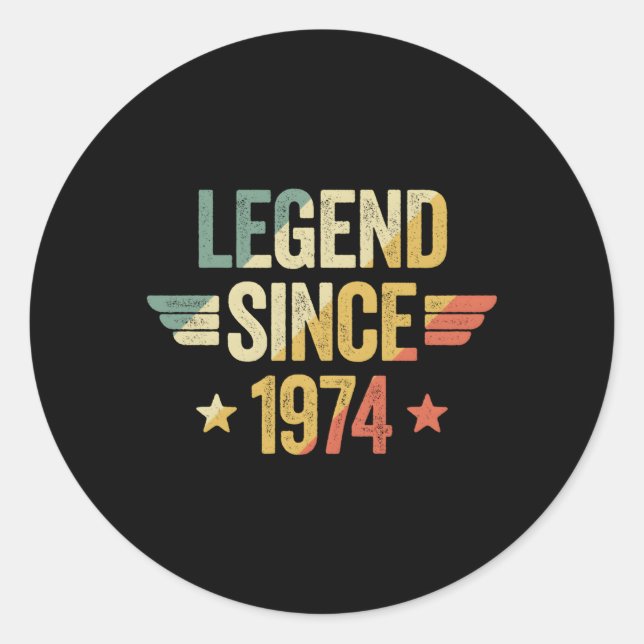 Sticker Rond Légende depuis 1974 (Devant)