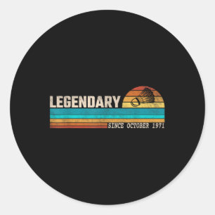 Sticker Rond Légende Joueuse de Badminton Depuis Octobre 1971 A
