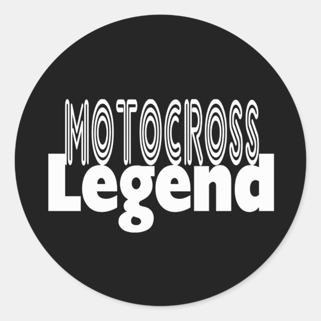 Sticker Rond Légende Motocross (Devant)