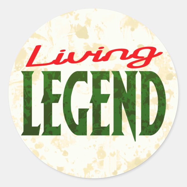 Sticker Rond Légende vivante (Devant)