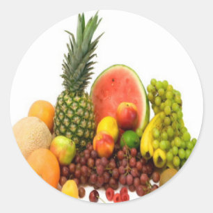 STICKER ROND LÉGUMES DE FRUITS
