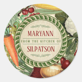 Sticker Rond Légumes de fruits personnalisés depuis la cuisine 