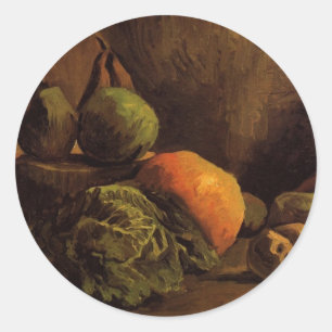 Sticker Rond Légumes et fruits de Vincent van Gogh