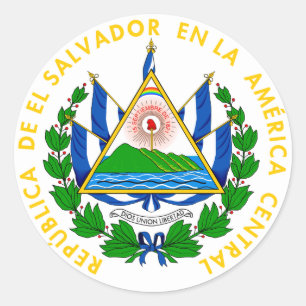 Sticker Rond l'emblème du salvador