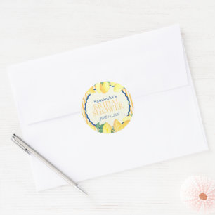 Sticker Rond Lemon Citrus Mariage Moderne