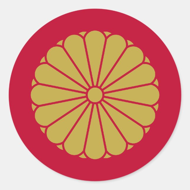 Sticker Rond l'empereur japonais, Japon (Devant)