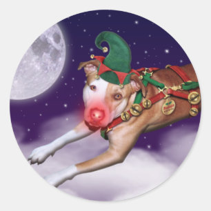 Sticker Rond L'employé de Père Noël du mois