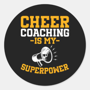 Sticker Rond L'encadrement de cheerleading est mon superpouvoir