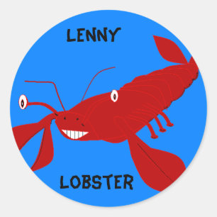 Sticker Rond Lenny, Homard