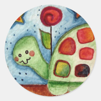 Sticker Rond "Lent Et Régulier"